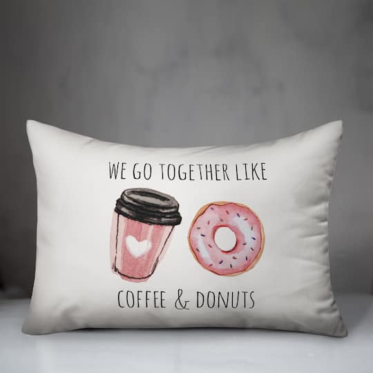 Go Together Like Coffee And Donuts Throw Pillow